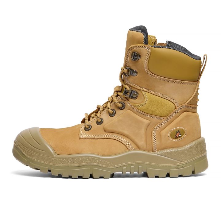 Mongrel 561050 High Zip Safety Boot Rubber Wheat