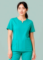 BIZ CARE Womens Avery Round Neck Scrub Top CST942LS