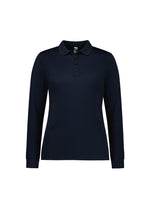 BIZ COLLECTION Womens Action Long Sleeve Polo P206LL