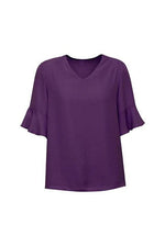 BIZ CORPORATES Womens Aria Fluted Sleeve Blouse RB966LS