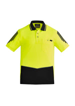 SYZMIK Mens Hi Vis Flux Short Sleeve Polo ZH315