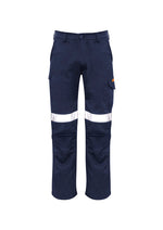 SYZMIK Mens Orange Flame Taped Cargo Pant (Regular) ZP521