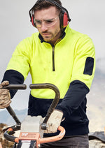 SYZMIK Unisex Hi Vis 1/2 Zip Pullover ZT476