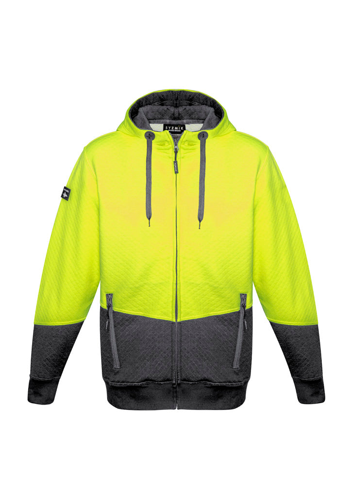 SYZMIK Unisex Hi Vis Textured Jacquard Full Zip Hoodie ZT478