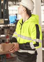 SYZMIK Unisex Hi Vis Full Zip Stretch Taped Hoodie ZT486