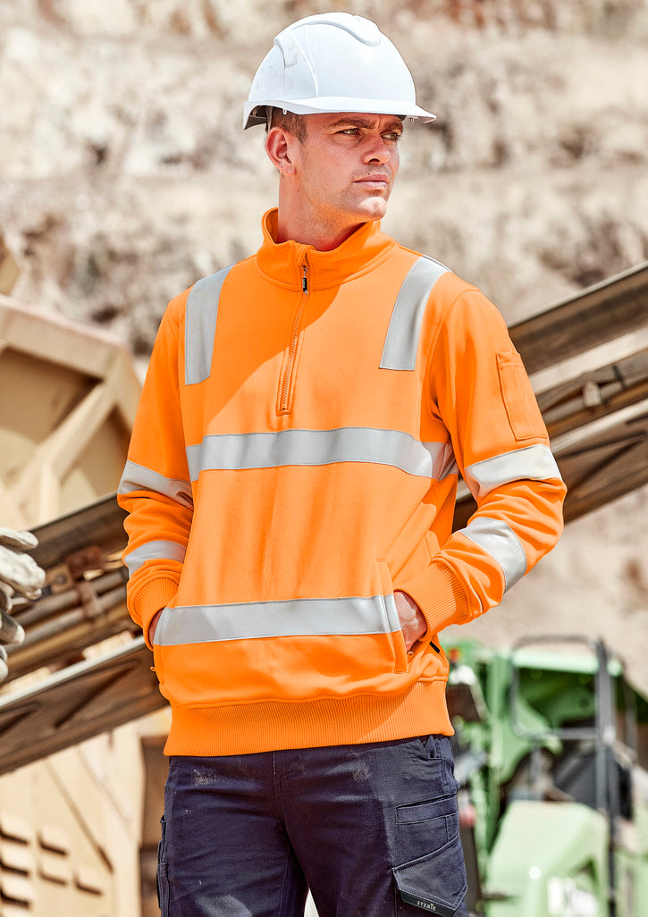SYZMIK Unisex Hi Vis VIC Rail 1/4 Zip Pullover ZT640