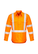 SYZMIK Mens Hi Vis X Back NSW Rail Taped Shirt ZW690