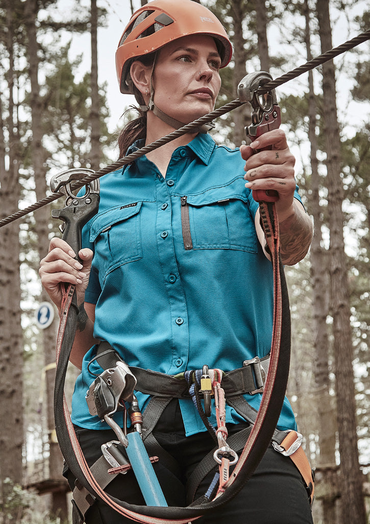 SYZMIK Womens Outdoor Short Sleeve Shirt ZW765