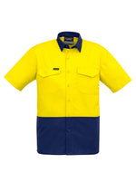 SYZMIK Mens Rugged Cooling Hi Vis Short Sleeve Shirt ZW815