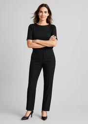 BIZ CORPORATES Womens Comfort Wool Stretch Relaxed Pant 14011