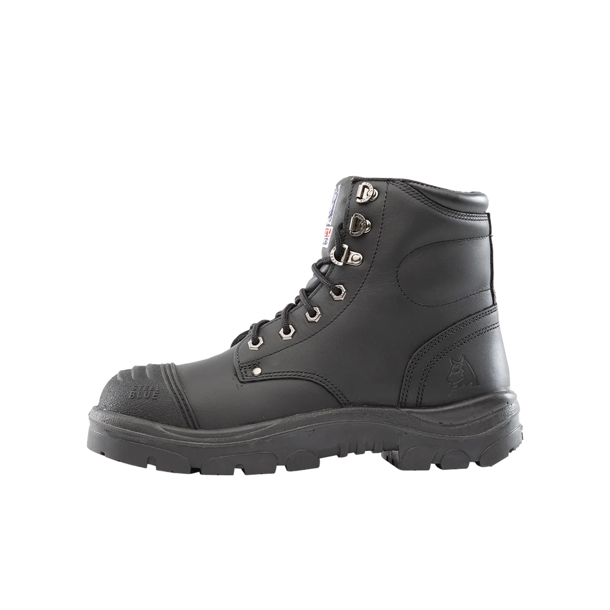 Steel Blue Argyle Zip/Lace Safety Boot + Scuff 312652-BLK