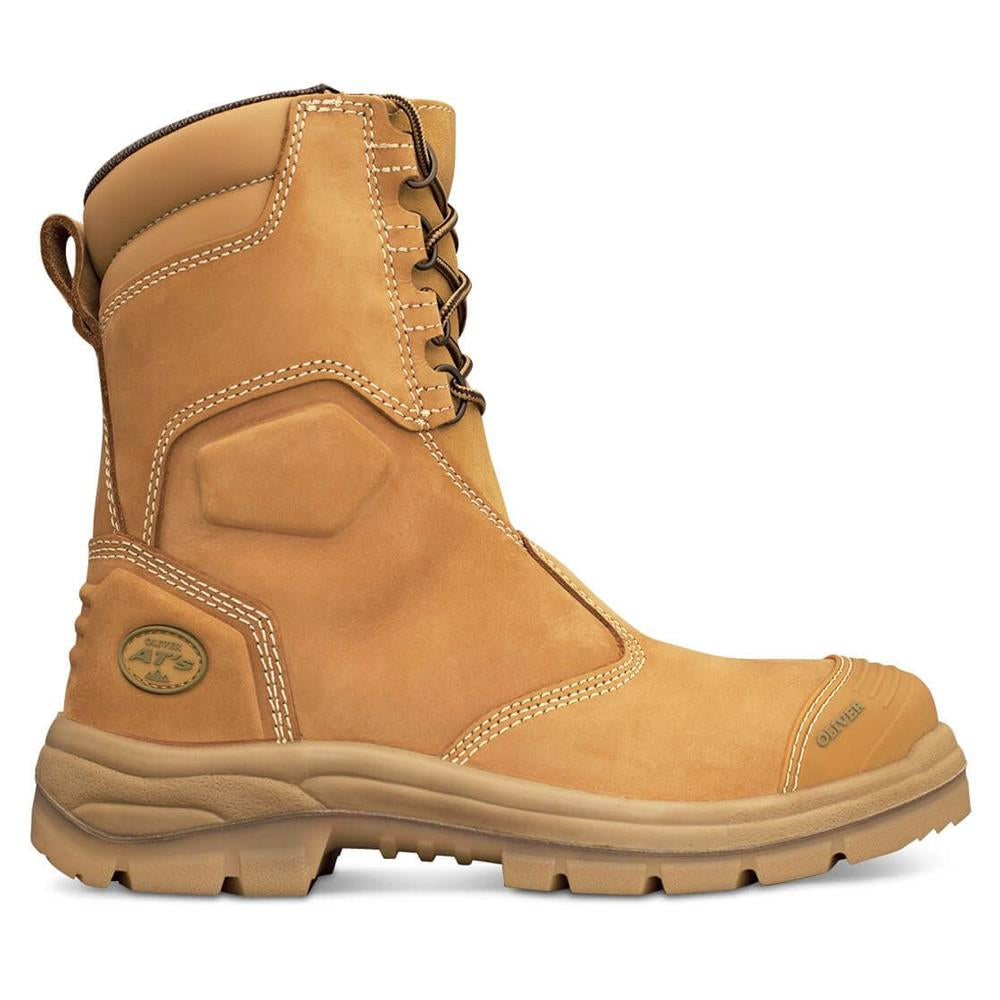 Oliver 200mm Hi-Leg Wheat Zip Sided Safety Boots 55385