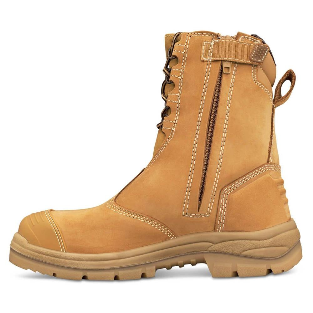 Oliver 200mm Hi-Leg Wheat Zip Sided Safety Boots 55385