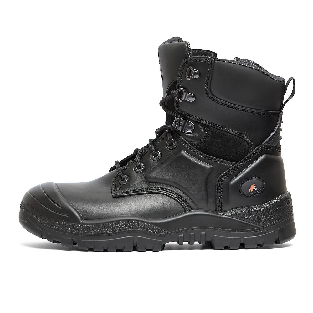 Mongrel 561020 High Zip Safety Boot Rubber Black