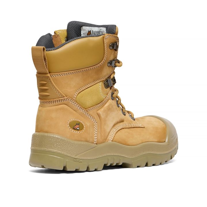 Mongrel 561050 High Zip Safety Boot Rubber Wheat