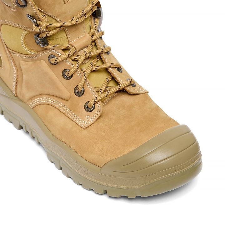Mongrel 561050 High Zip Safety Boot Rubber Wheat