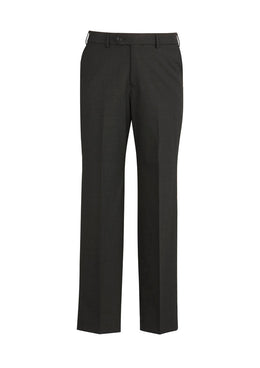 BIZ CORPORATES Mens Comfort Wool Stretch Flat Front Pant 74012