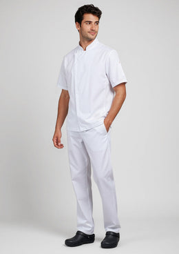 BIZ COLLECTION Mens Alfresco Short Sleeve Chef Jacket CH330MS