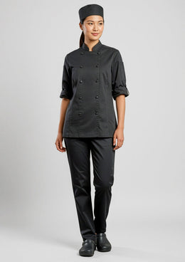 BIZ COLLECTION Womens Gusto Long Sleeve Chef Jacket CH430LL