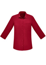 BIZ CARE Womens Florence Plain 3/4 Sleeve Shirt CS951LT