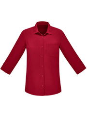 BIZ CARE Womens Florence Plain 3/4 Sleeve Shirt CS951LT