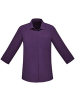 BIZ CARE Womens Florence Plain 3/4 Sleeve Shirt CS951LT