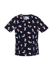 BIZ CARE Womens Printed Best Friends Scrub Top CST147LS