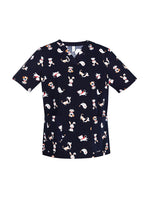 BIZ CARE Womens Printed Best Friends Scrub Top CST147LS