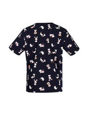 BIZ CARE Womens Printed Best Friends Scrub Top CST147LS