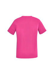 BIZ CARE Unisex Pink V-Neck Scrub Top CST250US
