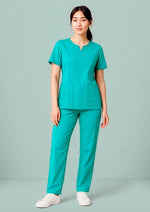 BIZ CARE Womens Avery Round Neck Scrub Top CST942LS