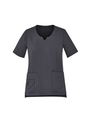 BIZ CARE Womens Avery Round Neck Scrub Top CST942LS