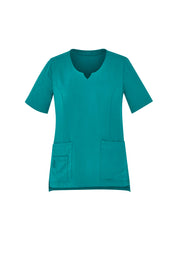 BIZ CARE Womens Avery Round Neck Scrub Top CST942LS