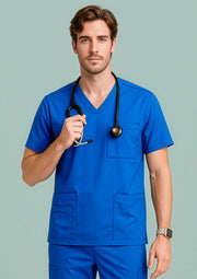 BIZ CARE Mens Avery V-Neck Scrub Top CST945MS