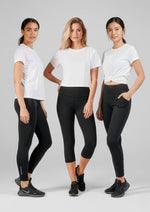 BIZ COLLECTION Womens Flex 3/4 Leggings L513LT