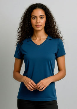 BIZ COLLECTION Womens Byron Short Sleeve Polo P011LS