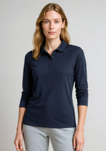 BIZ COLLECTION Womens Action Long Sleeve Polo P206LL