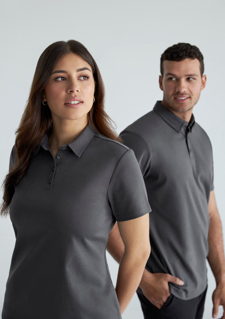 BIZ COLLECTION Womens Lotus Short Sleeve Polo P515LS