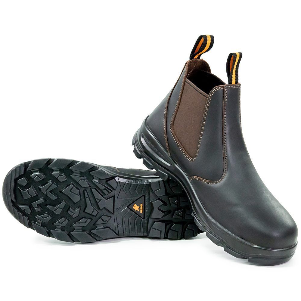 Pro Choice Bison Ridge Elastic Sided Slip On Boot Chestnut