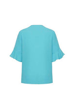BIZ CORPORATES Womens Aria Fluted Sleeve Blouse RB966LS