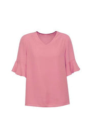 BIZ CORPORATES Womens Aria Fluted Sleeve Blouse RB966LS
