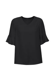 BIZ CORPORATES Womens Aria Fluted Sleeve Blouse RB966LS