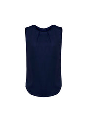 BIZ CORPORATES Womens Estelle Sleeveless Pleat Detail Blouse RB973LN