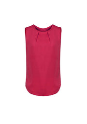 BIZ CORPORATES Womens Estelle Sleeveless Pleat Detail Blouse RB973LN