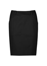 BIZ CORPORATES Womens Mid Waist Stretch Chino Skirt RGS264L