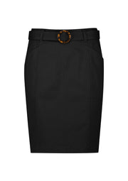 BIZ CORPORATES Womens Mid Waist Stretch Chino Skirt RGS264L