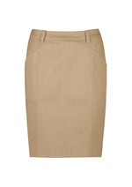 BIZ CORPORATES Womens Mid Waist Stretch Chino Skirt RGS264L