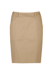BIZ CORPORATES Womens Mid Waist Stretch Chino Skirt RGS264L