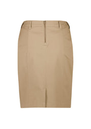 BIZ CORPORATES Womens Mid Waist Stretch Chino Skirt RGS264L
