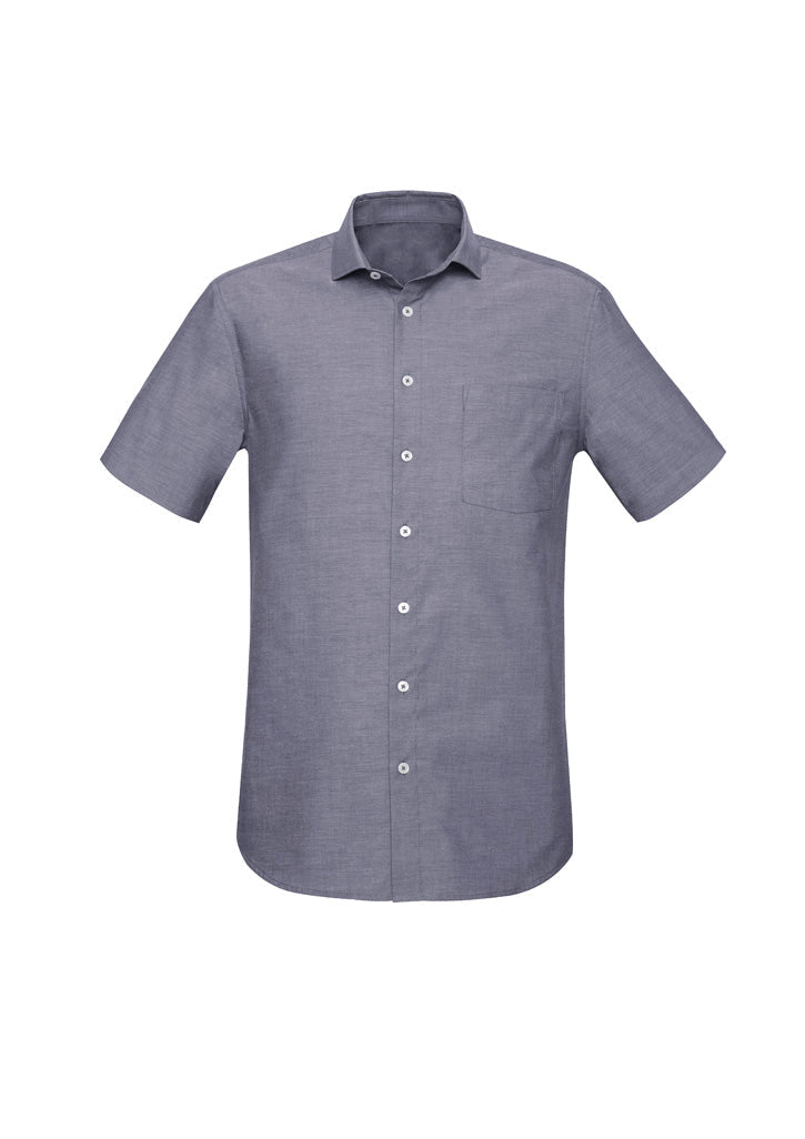 BIZ CORPORATES Mens Charlie Classic Fit Short Sleeve Shirt RS968MS
